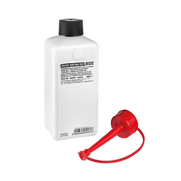 COLOP Stempelfarbe 802 – 25 ml, Farbe Weiß