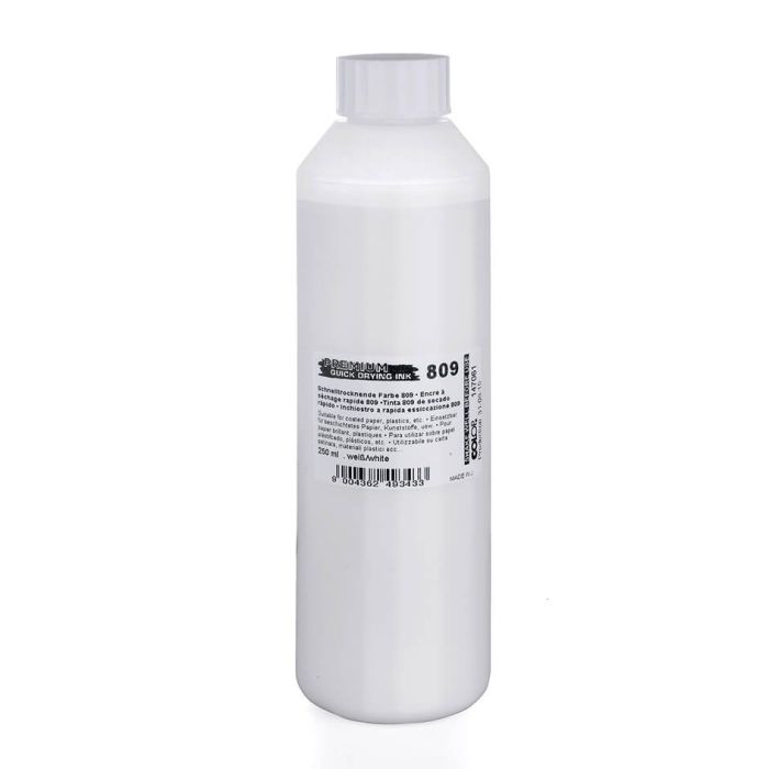 COLOP Stempelfarbe 809 – 250 ml, Farbe Weiß