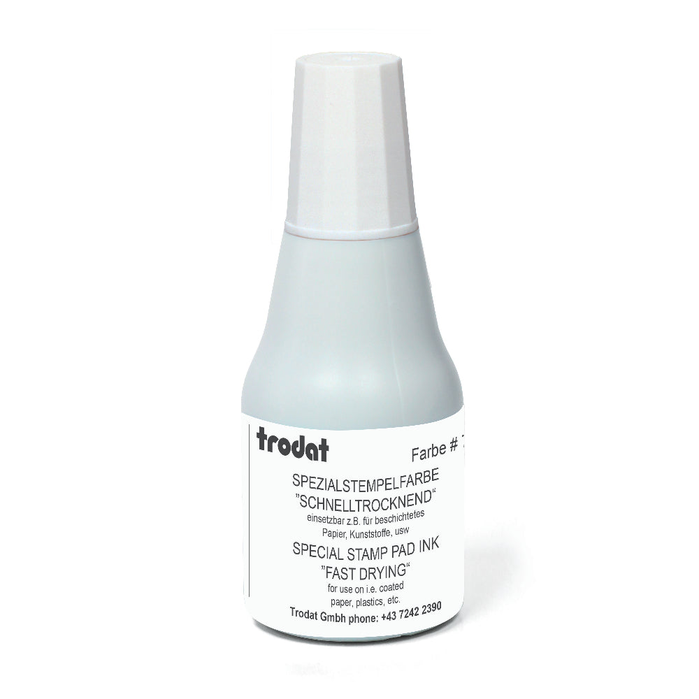 Trodat Stempelfarbe 7021 – 25 ml, Farbe Weiß