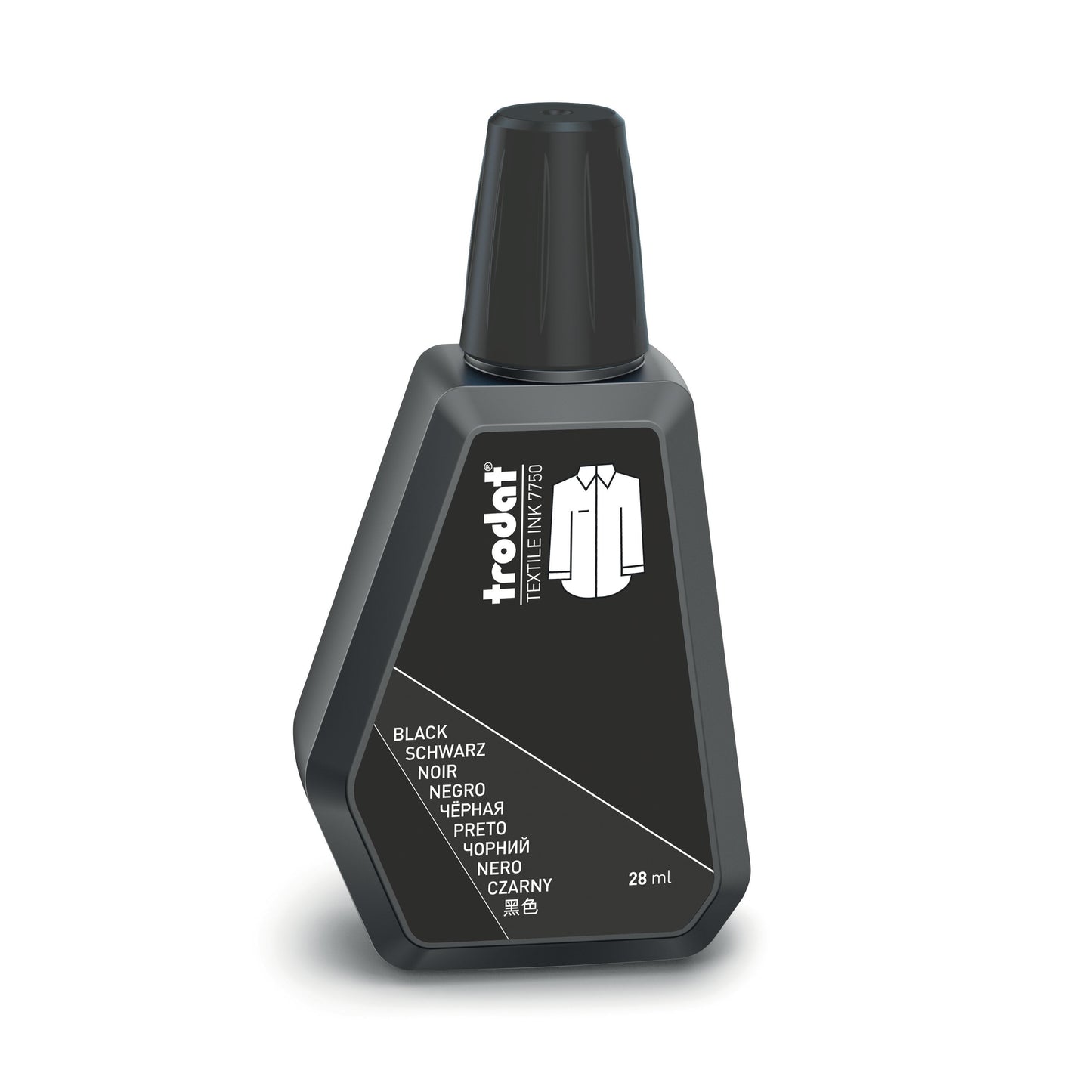 Trodat Stempelfarbe 7750 Textil – 28 ml, Farbe Schwarz