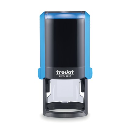 Trodat 4642 – individueller Stempel Ø 42 mm – Gehäusefarbe Himmelblau