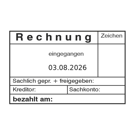 Rechnungsprüfstempel Eingang & Zahlungsfreigabe – Stempelabdruck