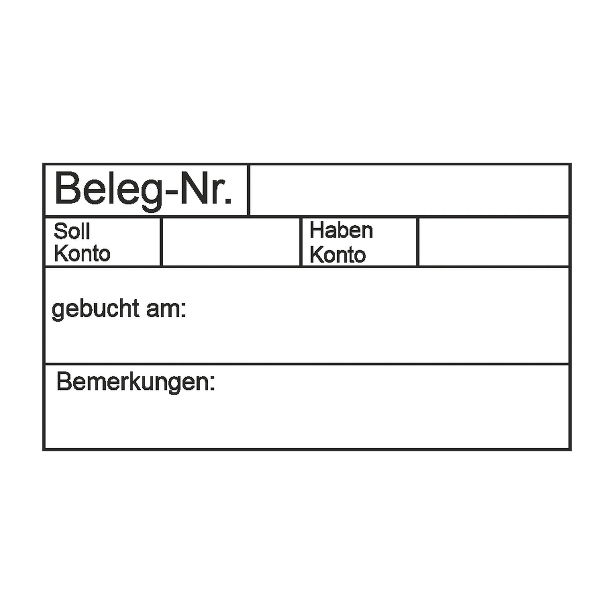 Belegbuchungsstempel Soll & Haben – Stempelabdruck