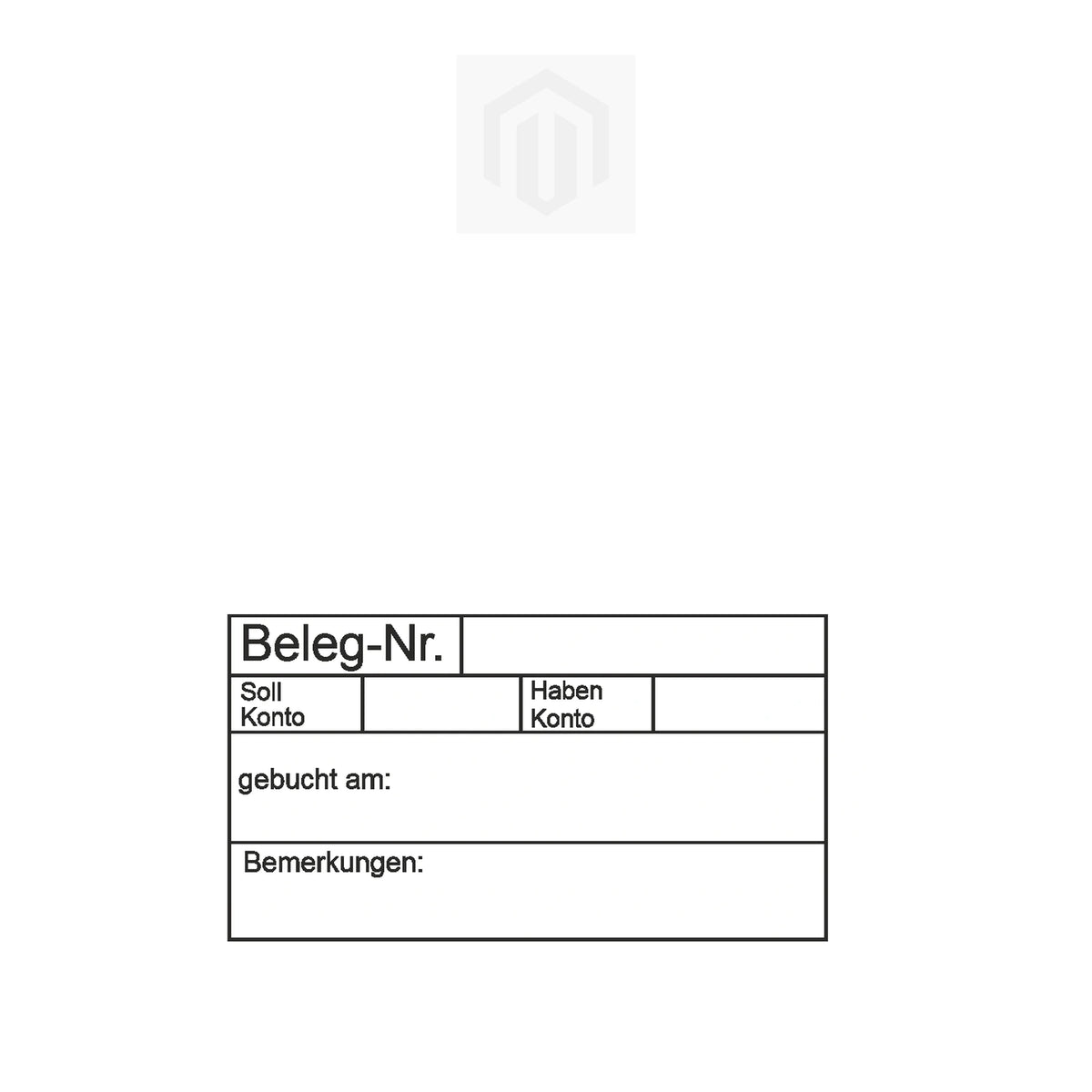 Belegbuchungsstempel Soll & Haben – Stempelgerät mit Abdruck