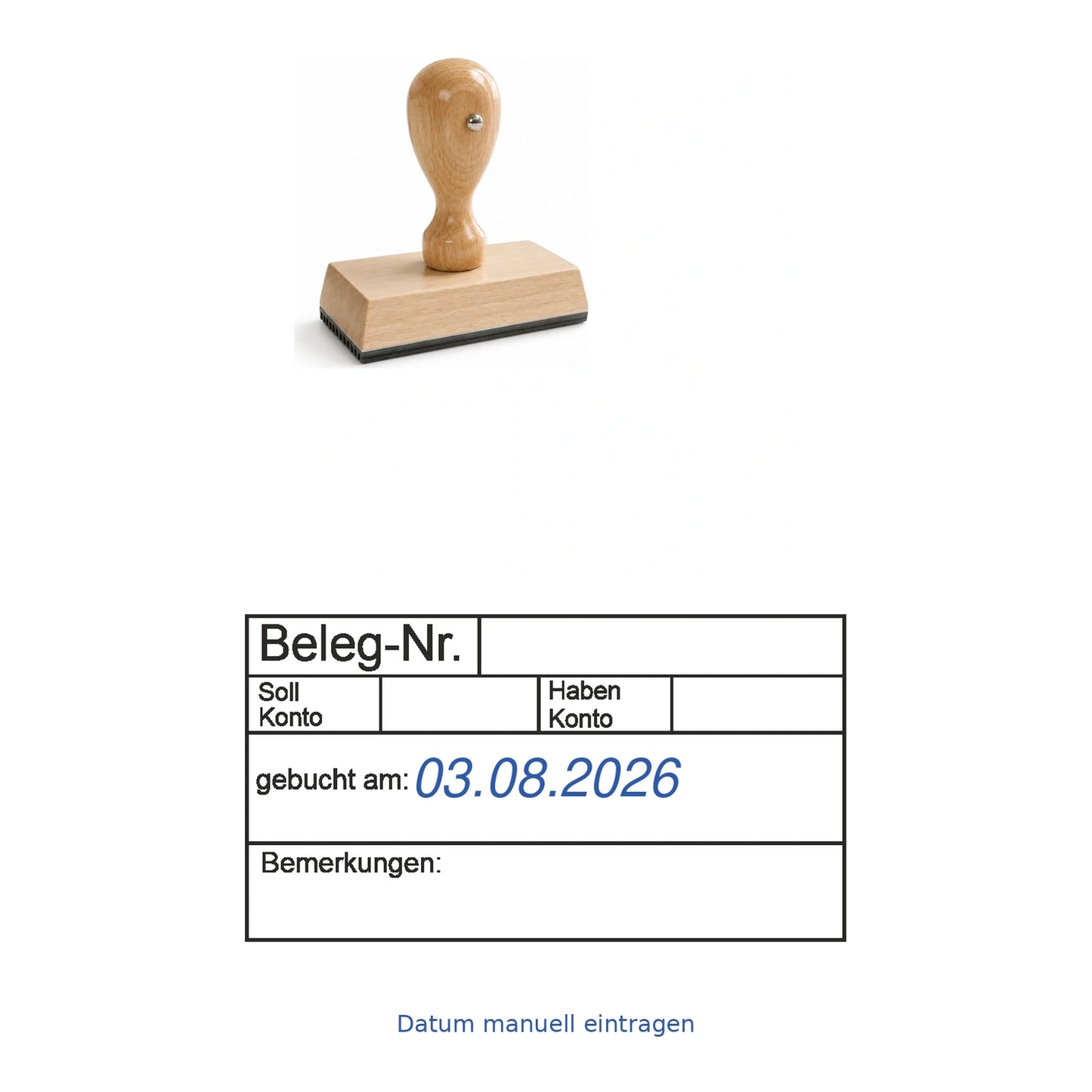 Rechnungsprüf- und Freigabestempel – Stempelgerät mit Abdruck
