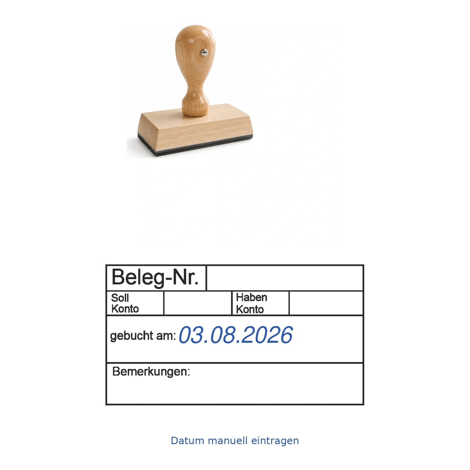 Rechnungsprüf- und Freigabestempel – Stempelgerät mit Abdruck