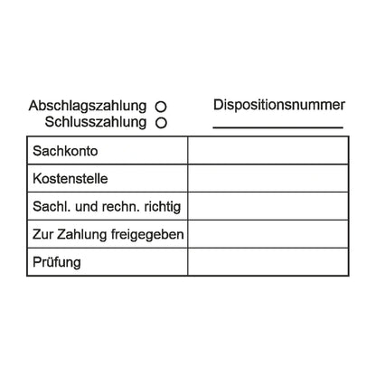 Abschlags- und Schlusszahlungsprüfstempel – Stempelabdruck