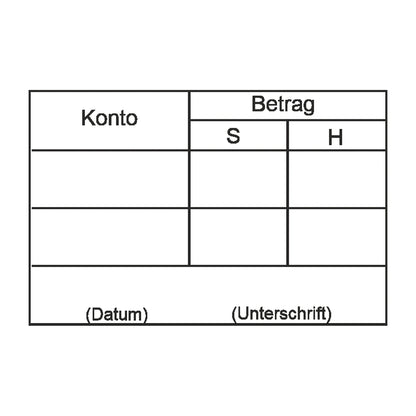 Buchungsstempel Betrag & Konto – Stempelabdruck