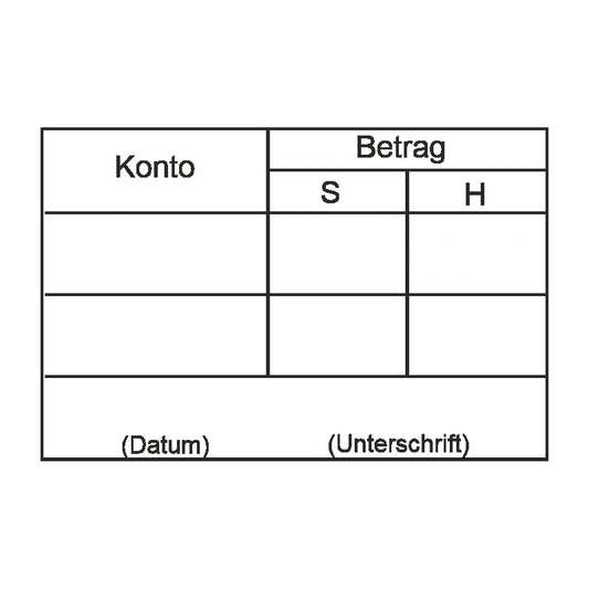 Buchungsstempel Betrag & Konto – Stempelabdruck