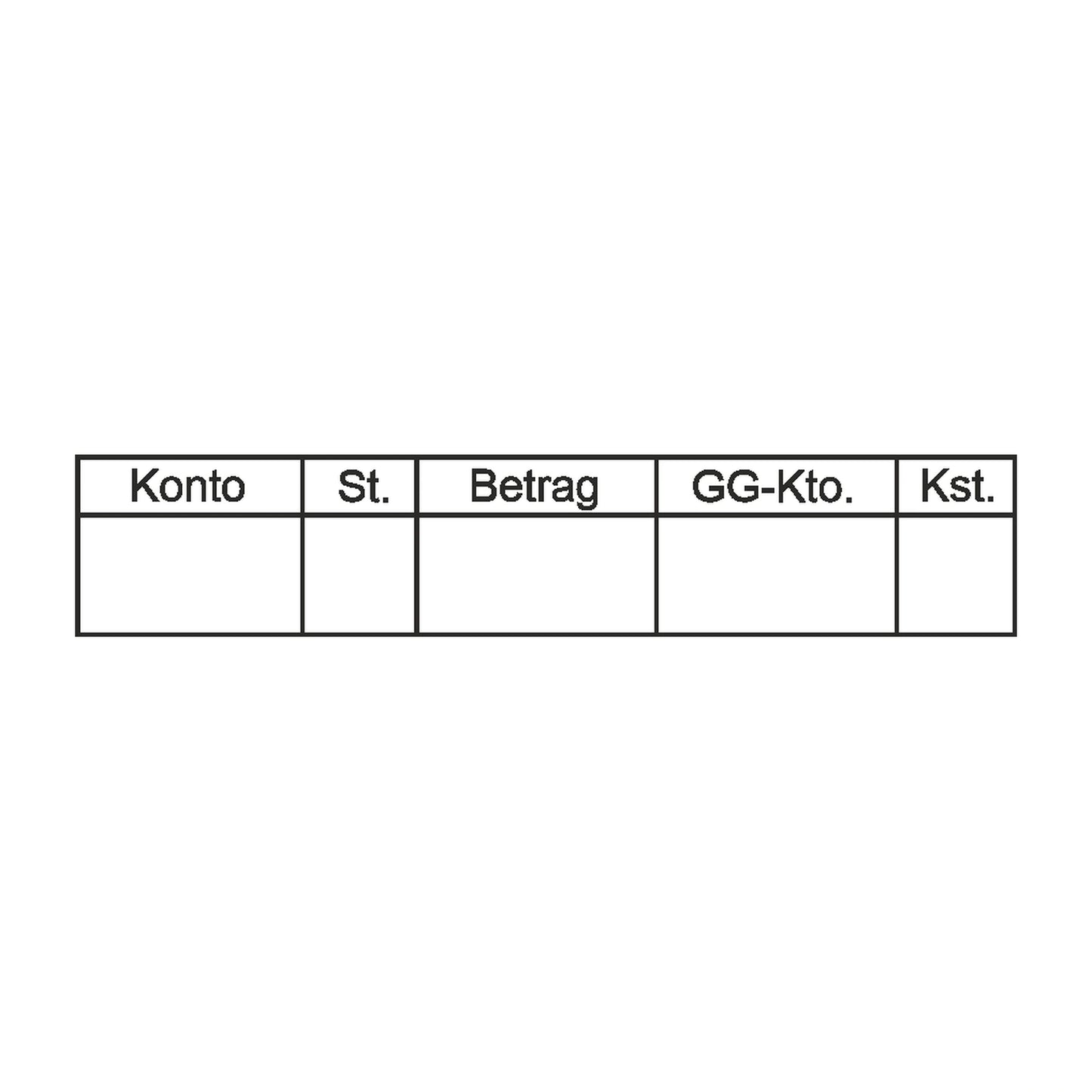 Kontierungsstempel Gegenkonto & Kostenstelle – Stempelabdruck