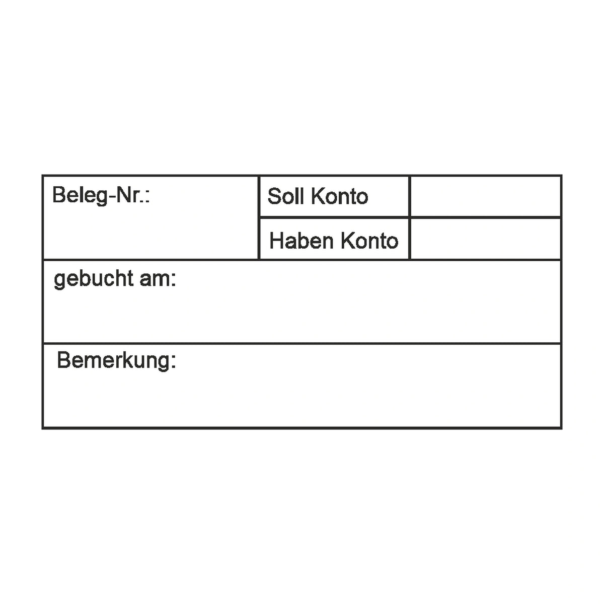 Belegbuchungsstempel Soll & Haben – Stempelabdruck
