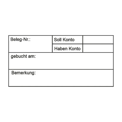 Belegbuchungsstempel Soll & Haben – Stempelabdruck