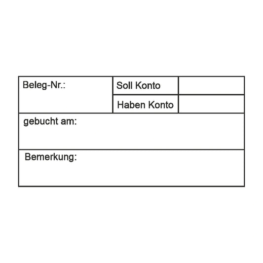 Belegbuchungsstempel Soll & Haben – Stempelabdruck