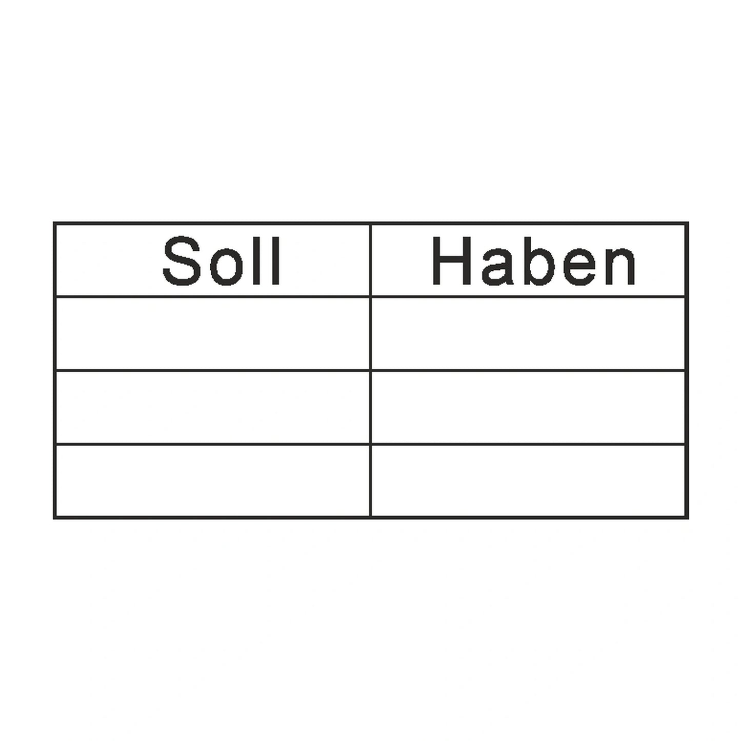 Kontierungsstempel Soll & Haben – Stempelabdruck