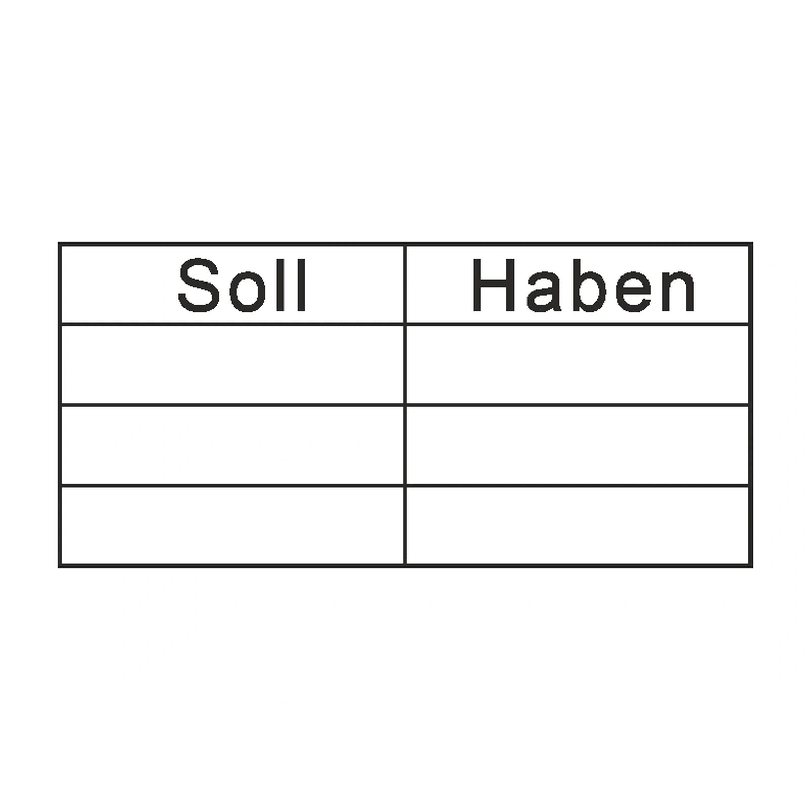 Kontierungsstempel Soll & Haben – Stempelabdruck