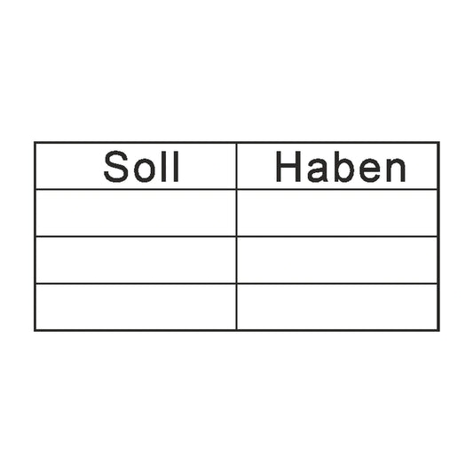 Kontierungsstempel Soll & Haben – Stempelabdruck