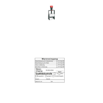 HACCP-Wareneingangsstempel Qualität & Freigabe – Stempelgerät mit Abdruck