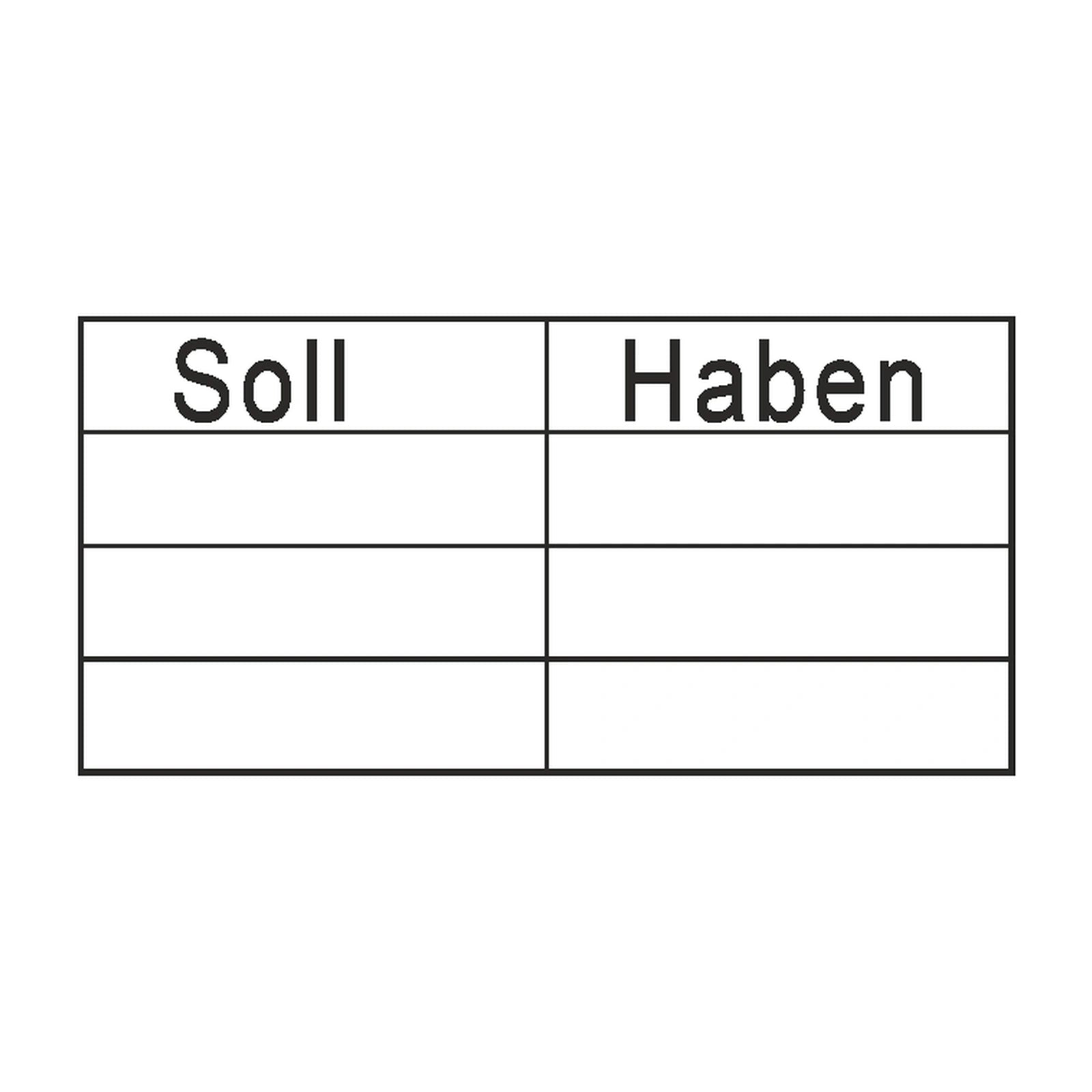 Kontierungsstempel Soll & Haben – Stempelabdruck