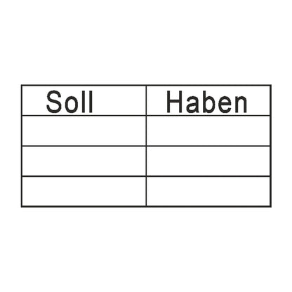 Kontierungsstempel Soll & Haben – Stempelabdruck