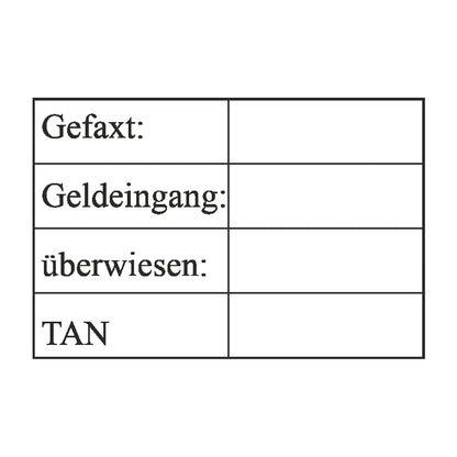 Fax- und Zahlungsvorgangsstempel – Stempelabdruck