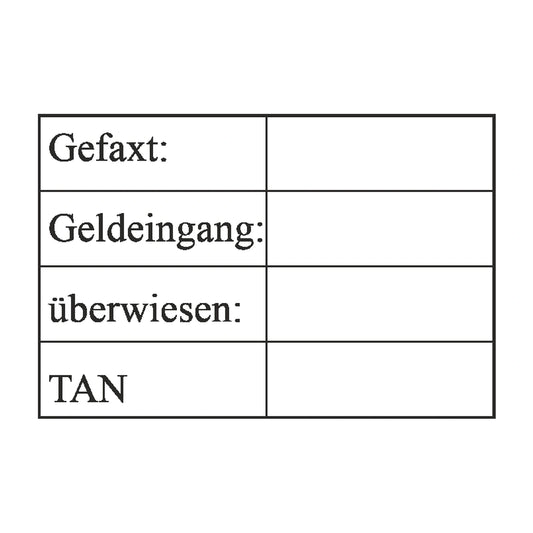 Fax- und Zahlungsvorgangsstempel – Stempelabdruck