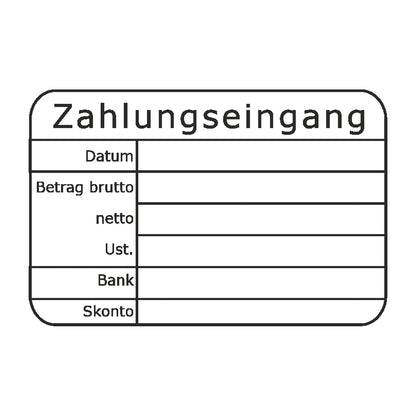 Zahlungseingangsstempel Brutto, Netto & Skonto – Stempelabdruck