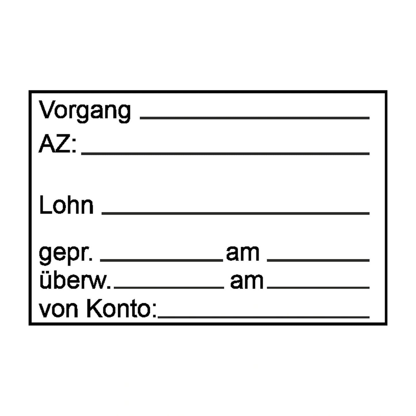 Lohnzahlungsstempel Überweisung – Stempelabdruck