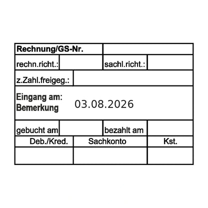 Rechnungsworkflowstempel Prüfung bis Zahlung – Stempelabdruck