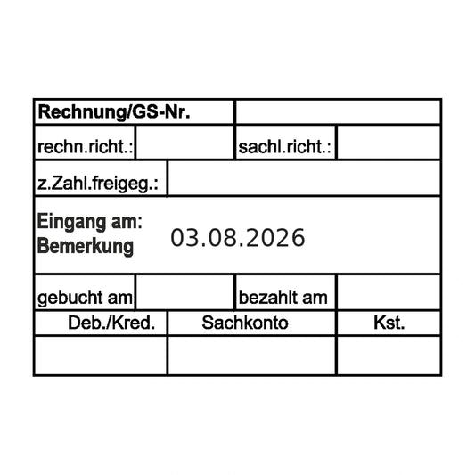 Rechnungsworkflowstempel Prüfung bis Zahlung – Stempelabdruck