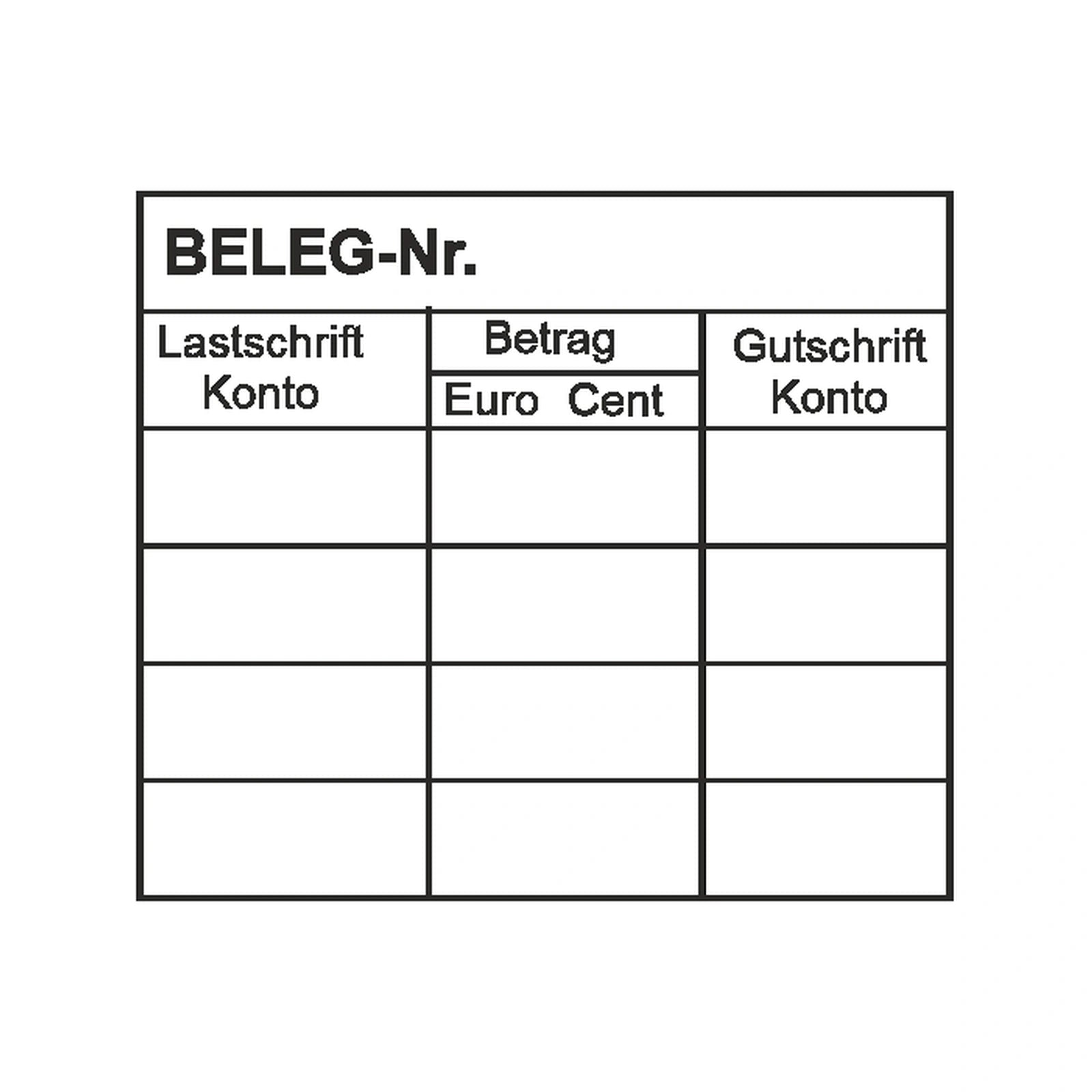 Belegbuchungsstempel Lastschrift & Gutschrift – Stempelabdruck