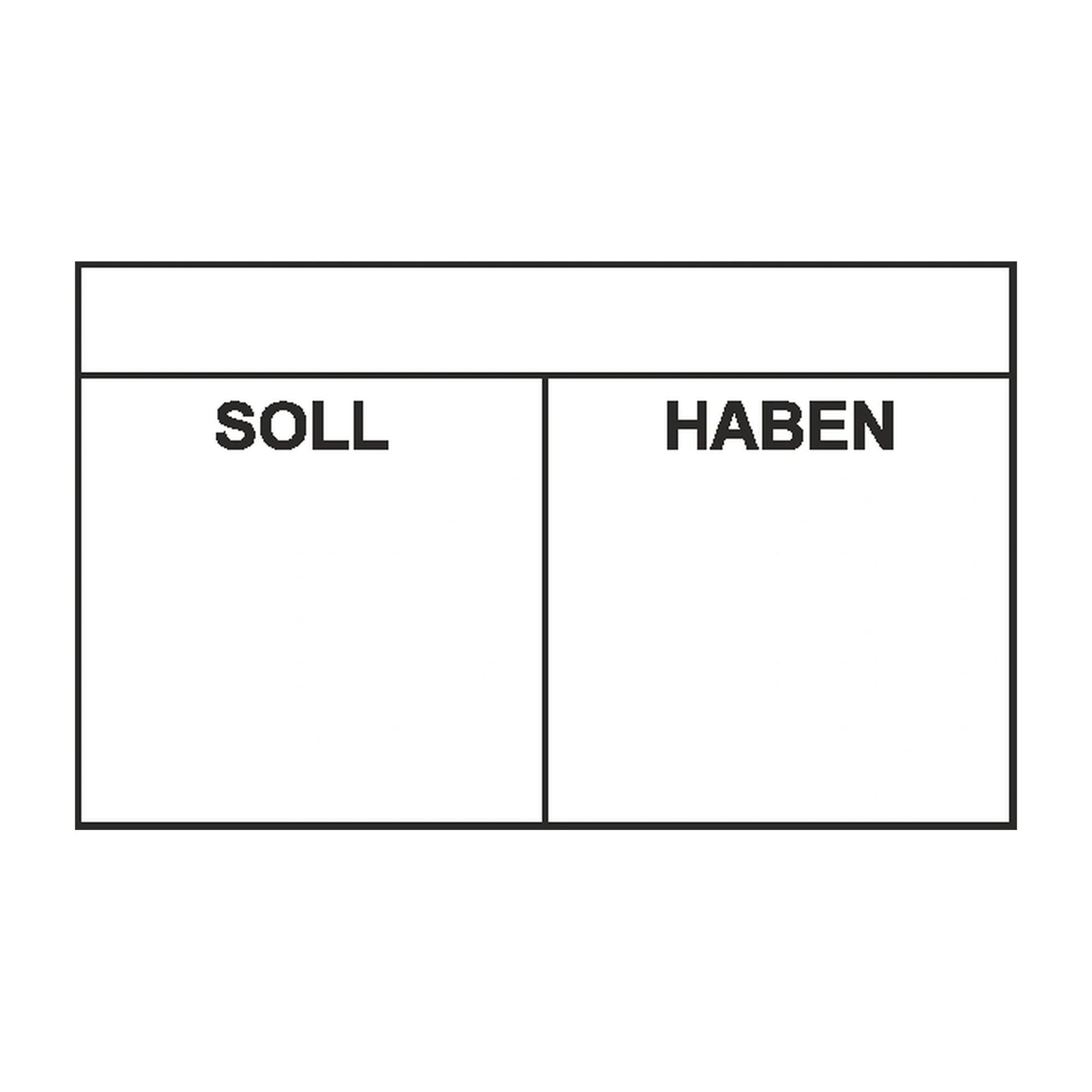 Kontierungsstempel Soll & Haben – Stempelabdruck