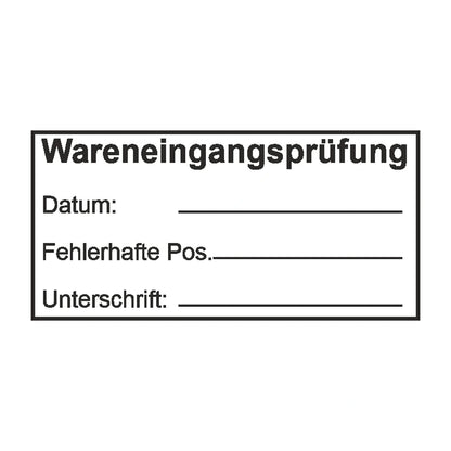 Wareneingangsprüfstempel Fehlerhafte Positionen – Stempelabdruck
