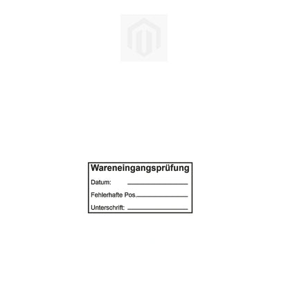 Wareneingangsprüfstempel Fehlerhafte Positionen – Stempelgerät mit Abdruck