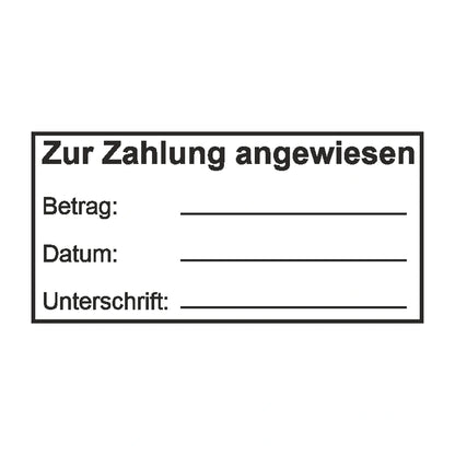 Zahlungsanweisungsstempel Betrag & Unterschrift – Stempelabdruck