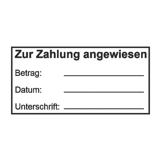 Zahlungsanweisungsstempel Betrag & Unterschrift – Stempelabdruck