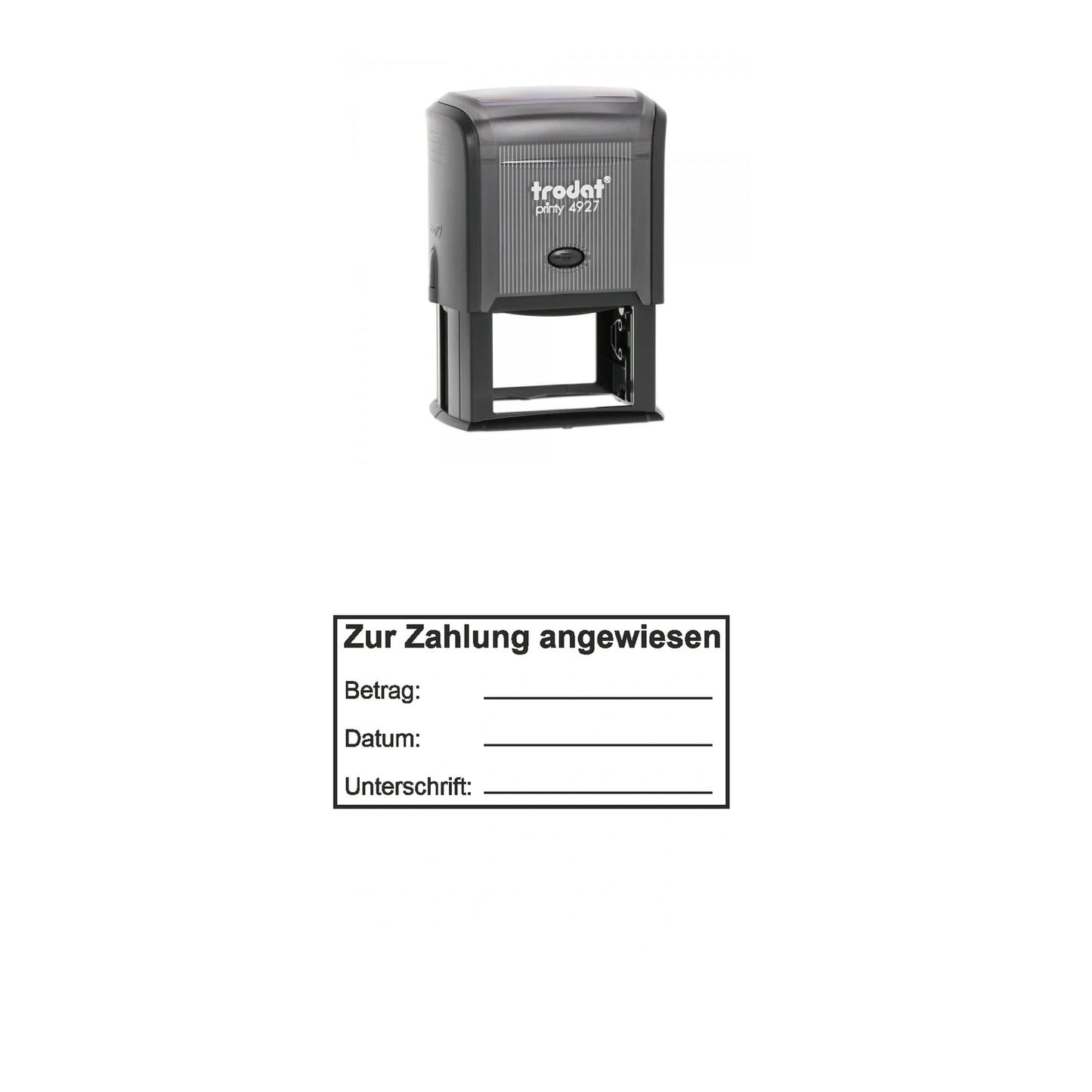 Zahlungsanweisungsstempel Betrag & Unterschrift – Stempelgerät mit Abdruck