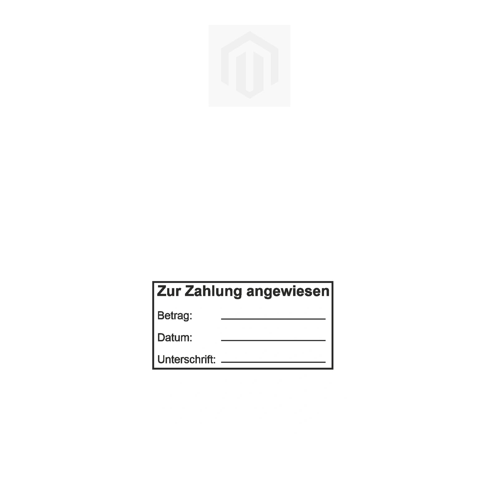 Zahlungsanweisungsstempel Betrag & Unterschrift – Stempelgerät mit Abdruck