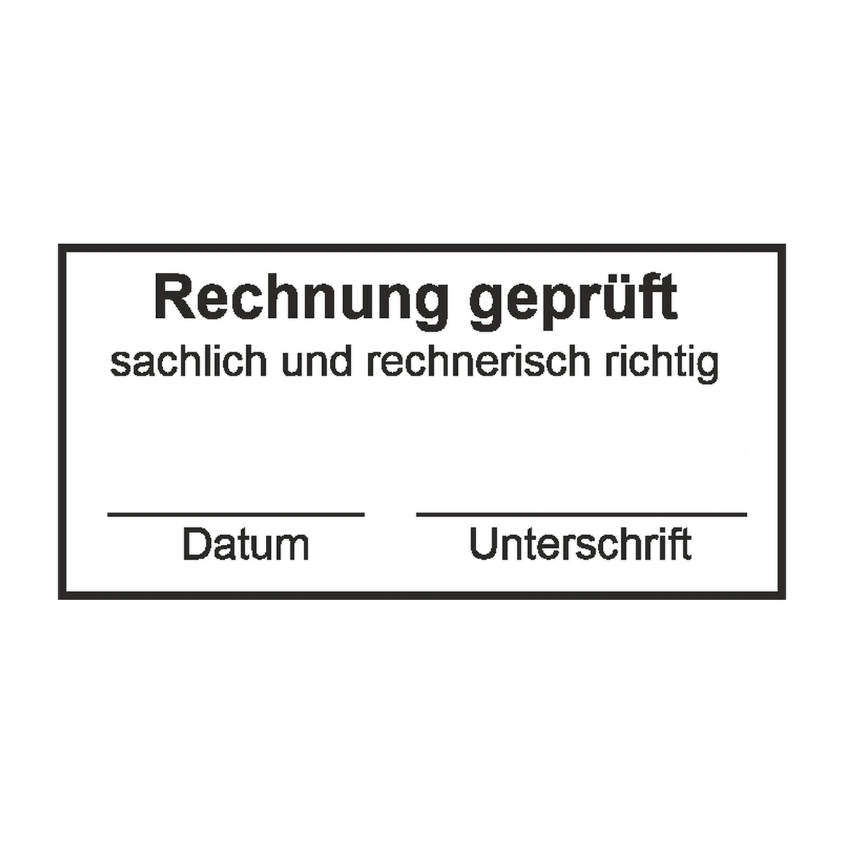 Rechnungsprüfstempel sachlich & rechnerisch – Stempelabdruck