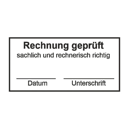 Rechnungsprüfstempel sachlich & rechnerisch – Stempelabdruck