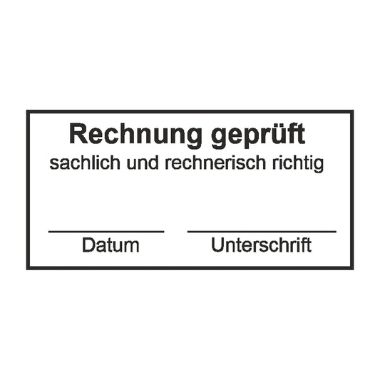 Rechnungsprüfstempel sachlich & rechnerisch – Stempelabdruck