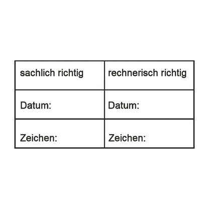 Prüfstempel sachlich & rechnerisch richtig – Stempelabdruck