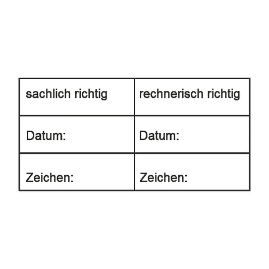 Prüfstempel sachlich & rechnerisch richtig – Stempelabdruck