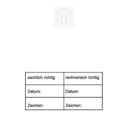 Prüfstempel sachlich & rechnerisch richtig – Stempelgerät mit Abdruck