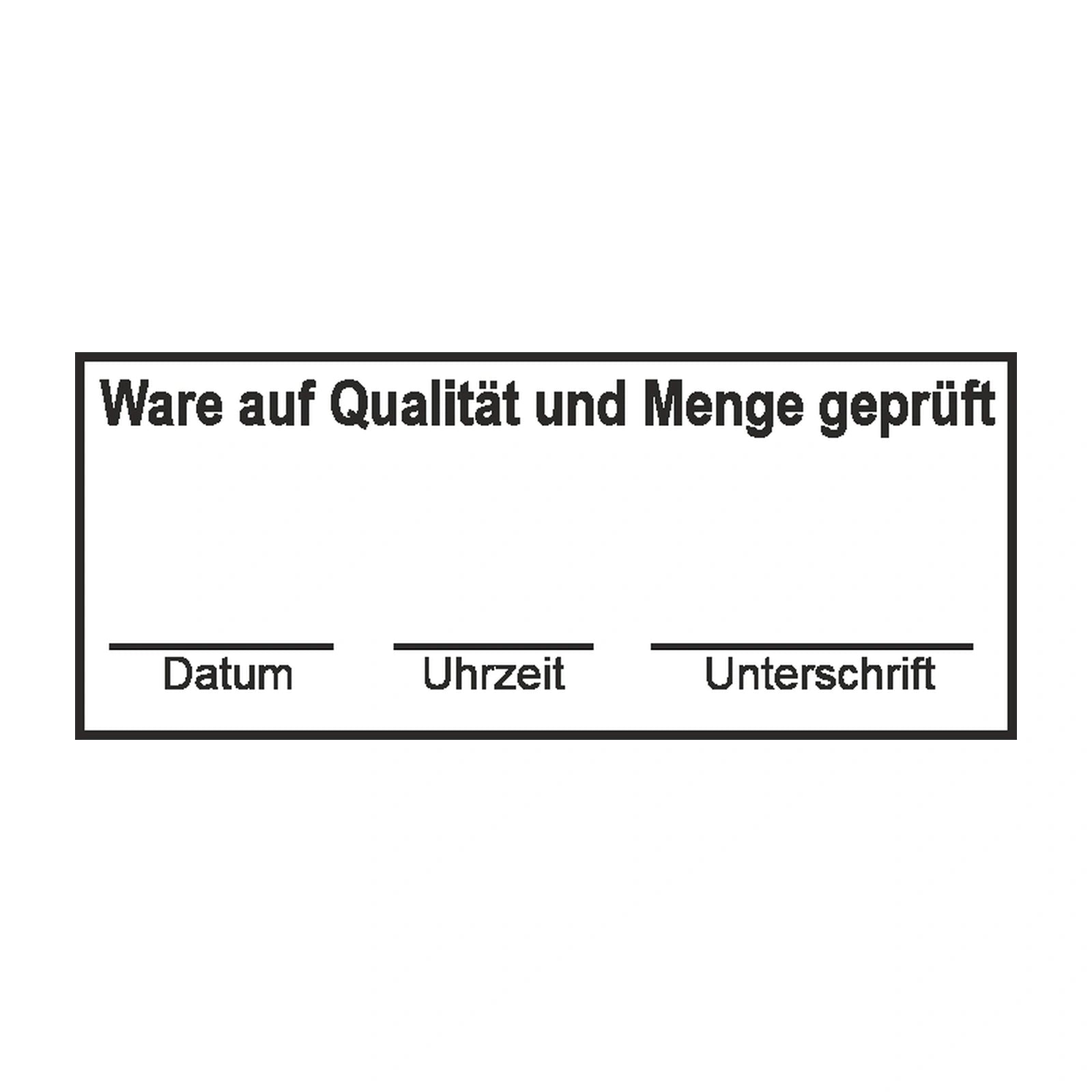 Wareneingangsprüfstempel Qualität & Menge – Stempelabdruck