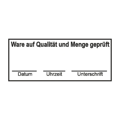Wareneingangsprüfstempel Qualität & Menge – Stempelabdruck