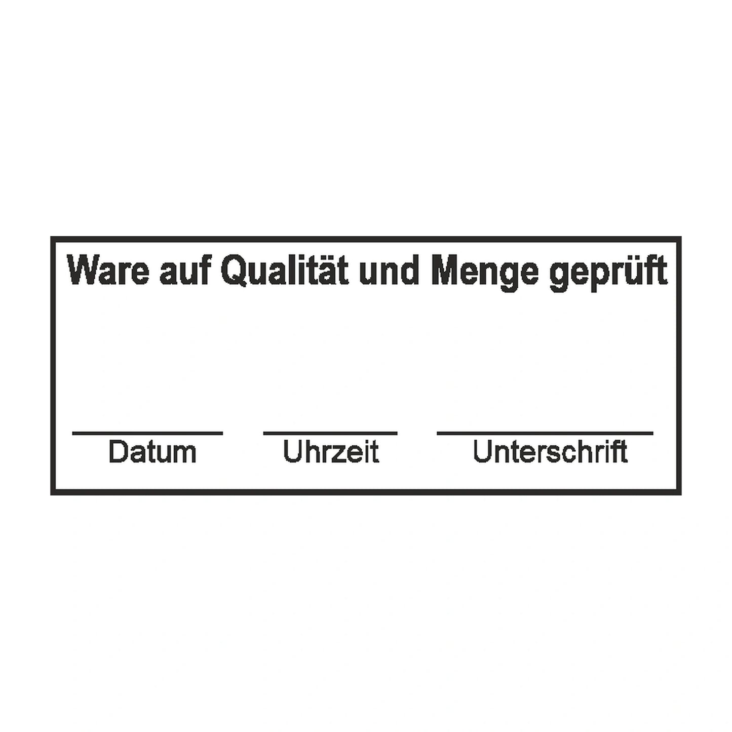 Wareneingangsprüfstempel Qualität & Menge – Stempelabdruck