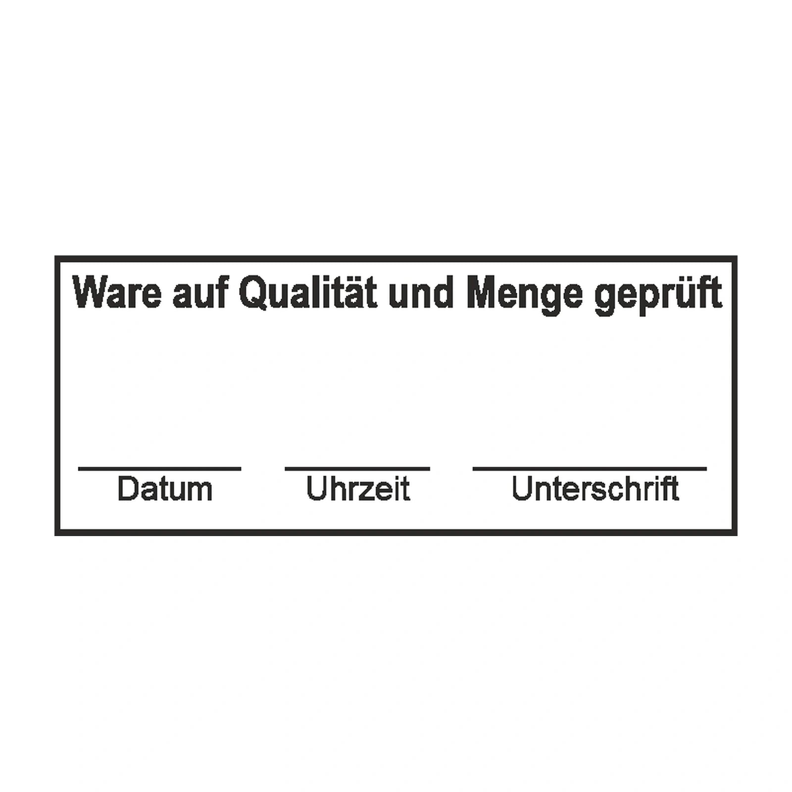 Wareneingangsprüfstempel Qualität & Menge – Stempelabdruck