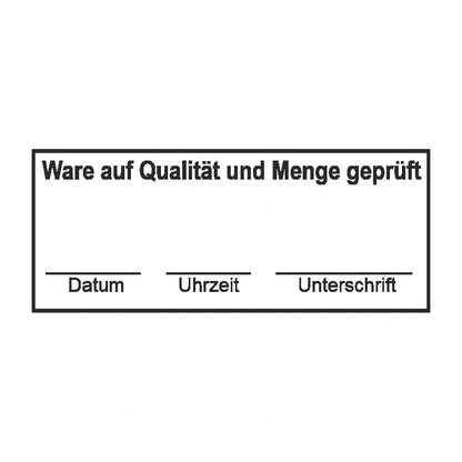 Wareneingangsprüfstempel Qualität & Menge – Stempelabdruck