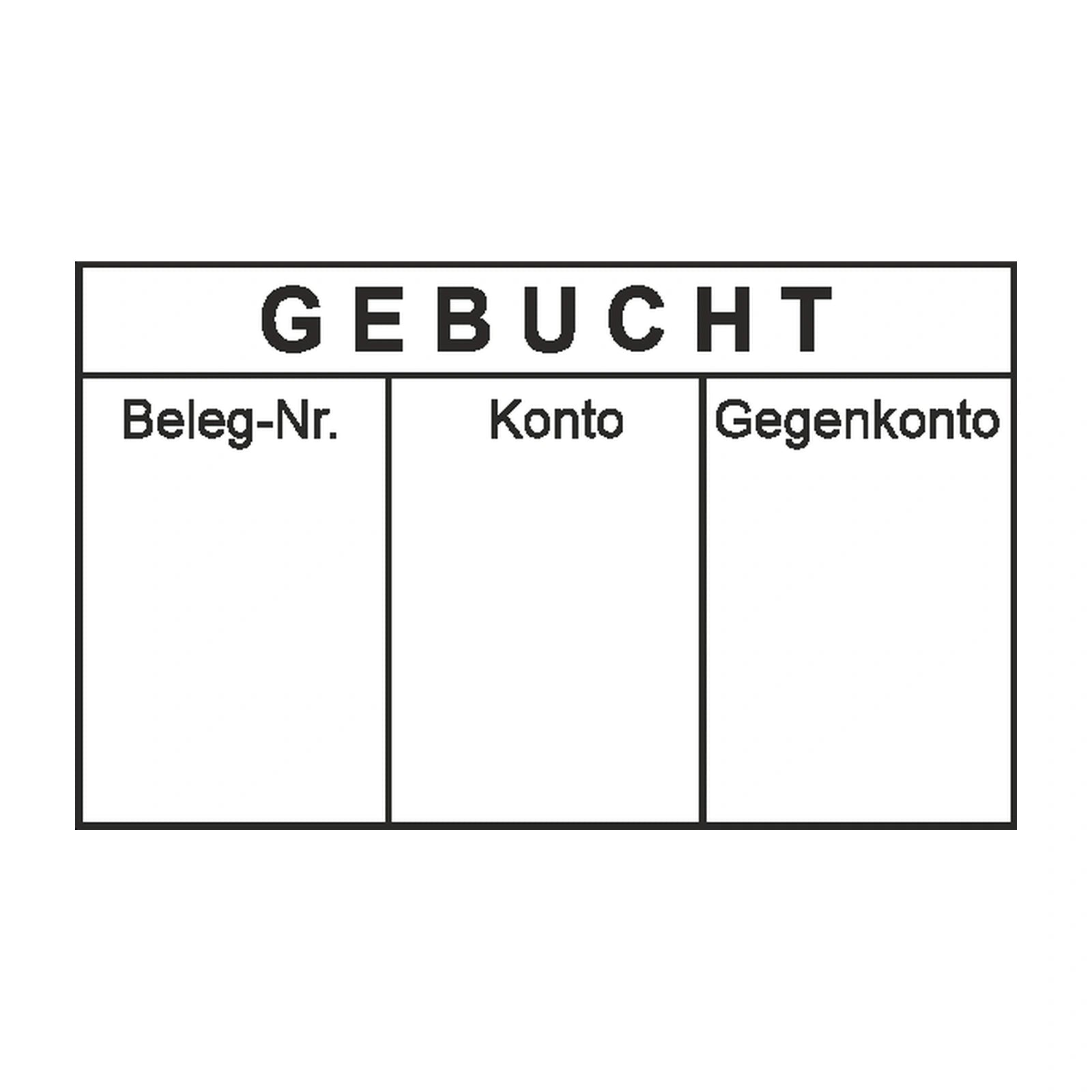 Gebuchtstempel Konto & Gegenkonto – Stempelabdruck