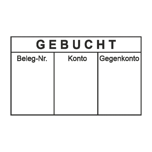 Gebuchtstempel Konto & Gegenkonto – Stempelabdruck